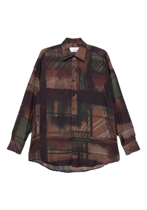 Costumein abstract-print shirt - Brown