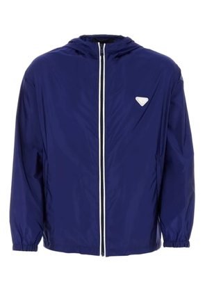 Prada recycled-nylon hooded windbreaker - Blue