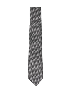 TOM FORD silk geometric-pattern tie - Grey