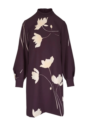 Lela Rose floral-print mini dress - Brown