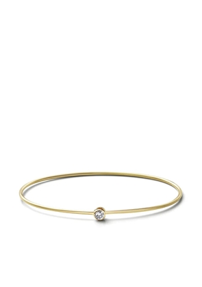 Shihara 18kt yellow gold One Stone Hoop diamond bangle