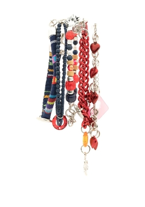 Amir Slama Bijoux multi-chain beaded bracelet - Silver