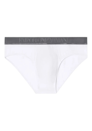 Ea7 Emporio Armani logo-waistband briefs - White