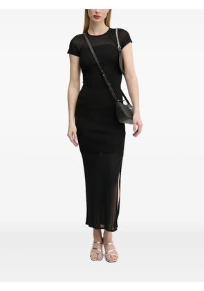 HUGO ribbed midi dress - Black