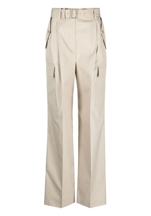 Prada belted wide-leg trousers - Neutrals