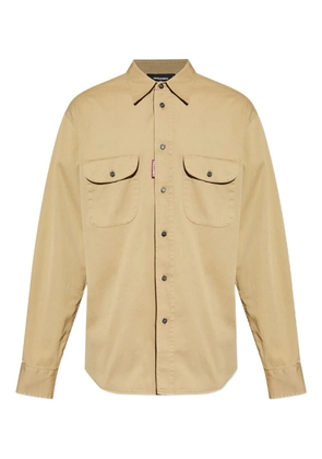 DSQUARED2 double-pockets landscape shirt jacket - Brown