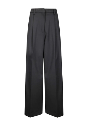 THELATEST pleated wide-leg trousers - Black