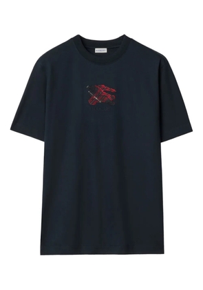 Burberry embroidered cotton T-shirt - Blue