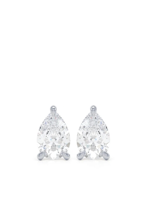 LOEV 18kt recycled white gold The Pear diamond earrings - Silver