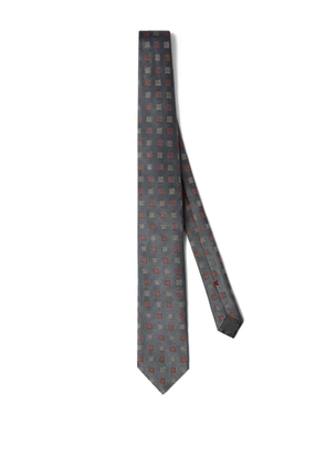 Brunello Cucinelli patterned tie - Grey