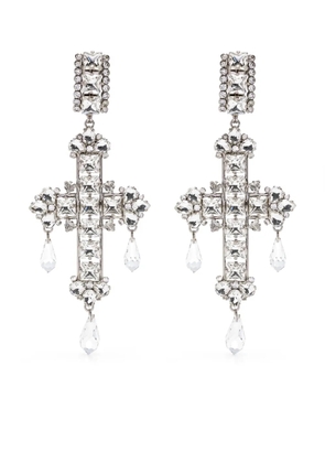 Alessandra Rich crystal-embellished earrings - White