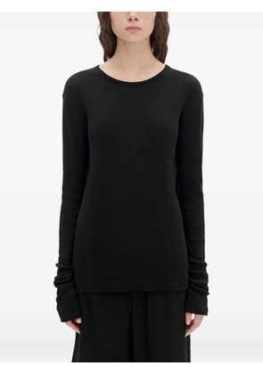 Ann Demeulemeester Fiene ribbed long-sleeve T-shirt - Black