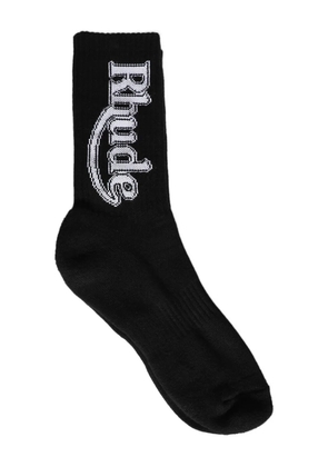 RHUDE logo-print socks - Black