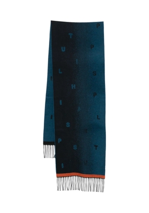 Paul Smith logo-jacquard scarf - Blue
