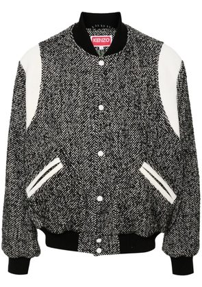 Kenzo marl-knit varsity jacket - Black