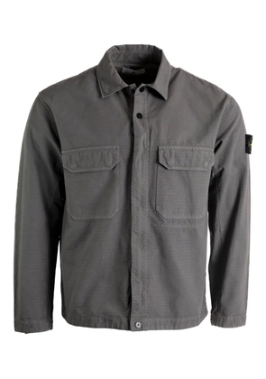 Stone Island cotton patch pocket shirt - Grey