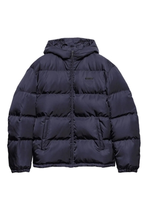 Prada hooded padded jacket - Blue