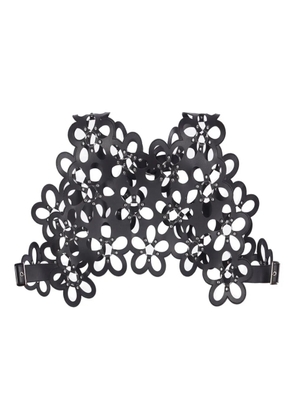 Noir Kei Ninomiya floral appliqué top - Black