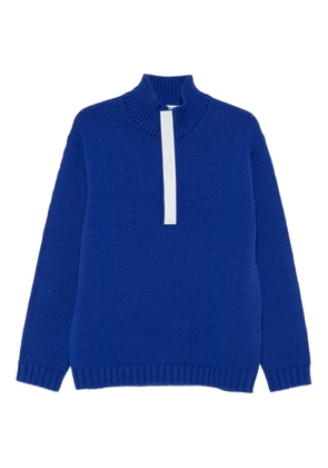 Stone Island high-neck zip-front sweater - Blue
