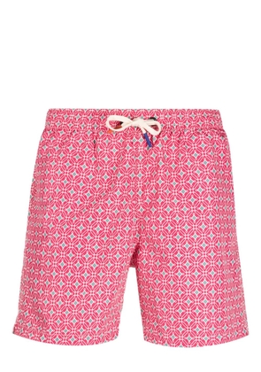 Altea geometric-print drawstring swim shorts - Pink