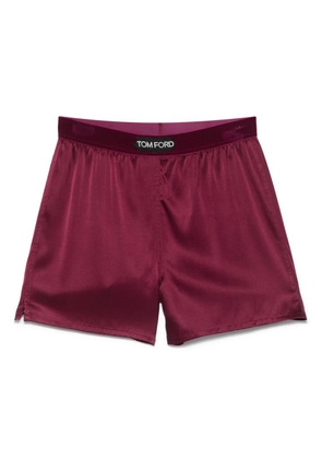 TOM FORD stretch-silk shorts - Red