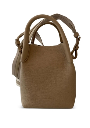 Loro Piana micro Bale leather tote bag - Brown