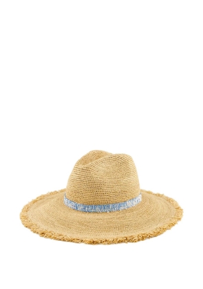Borsalino rafia crochet hat - Neutrals