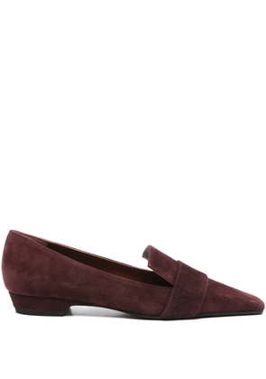 Roberto Festa suede square-toe loafers - Red