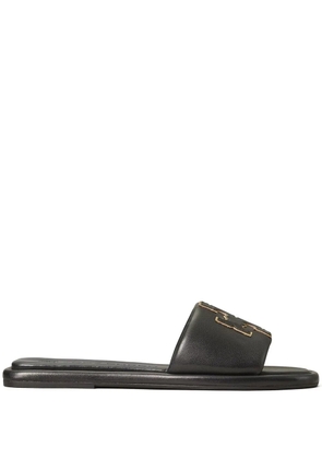 Tory Burch Double T Sport slides - Black