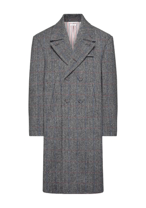 Thom Browne Hunting tweed peacoat - Grey