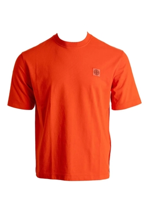 Stone Island logo-patch T-shirt - Orange