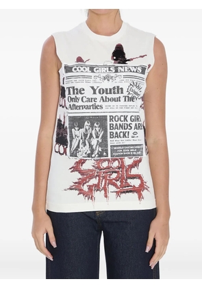 Dolce & Gabbana printed sleeveless top - White