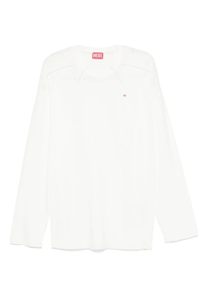 Diesel long-sleeve panelled T-shirt - White