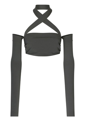 Dolce & Gabbana KIM DOLCE&GABBANA halterneck crop top - Grey
