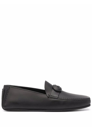 Ferragamo Gancini leather loafers - Black