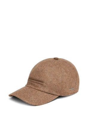 Zegna cashmere baseball cap - Brown