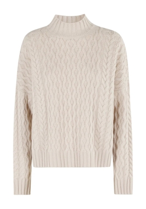Weekend Max Mara cable-knit high-neck sweater - White