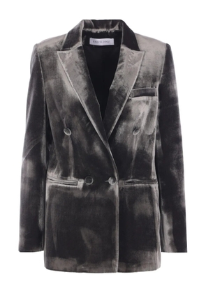 Raquel Diniz double-breasted velvet blazer - Black