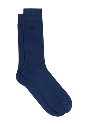 ETRO pegaso logo ribbed socks - Blue