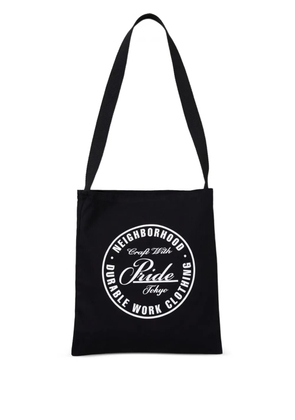 Neighborhood logo-print tote bag - Black