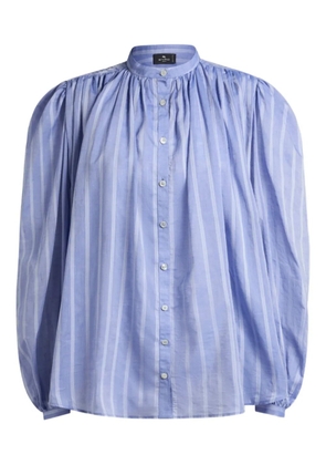 ETRO striped voile shirt - Blue