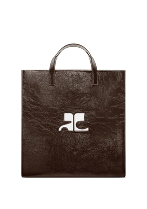 Courrèges Reedition Naplack tote bag - Brown