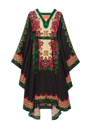 La DoubleJ floral-print asymmetric day dress - Red