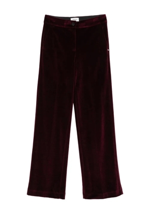 Ottod'Ame velvet straight trousers - Red