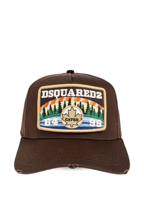 DSQUARED2 embroidered-patch baseball cap - Brown