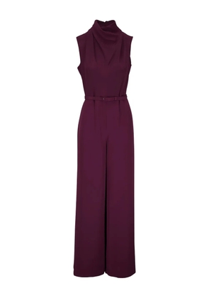Adam Lippes cowl-neck belted jumpsuit - Red