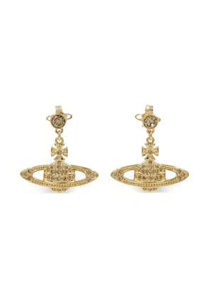 Vivienne Westwood Pre-Owned 2020s mini Bas Relief Orb drop earrings - Gold