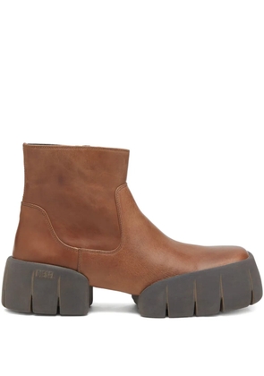 Diesel D-Tex-Oiled leather boots - Brown