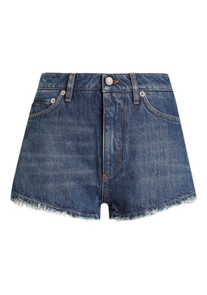 Dolce & Gabbana frayed denim shorts - Blue