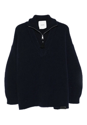 Nanushka Kylen zip-neck tassel sweater - Blue